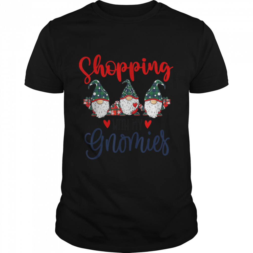 Shopping With My Gnomies Cute Xmas Gnomes Lover Christmas T- B0BN1MHLX7 Classic Men's T-shirt