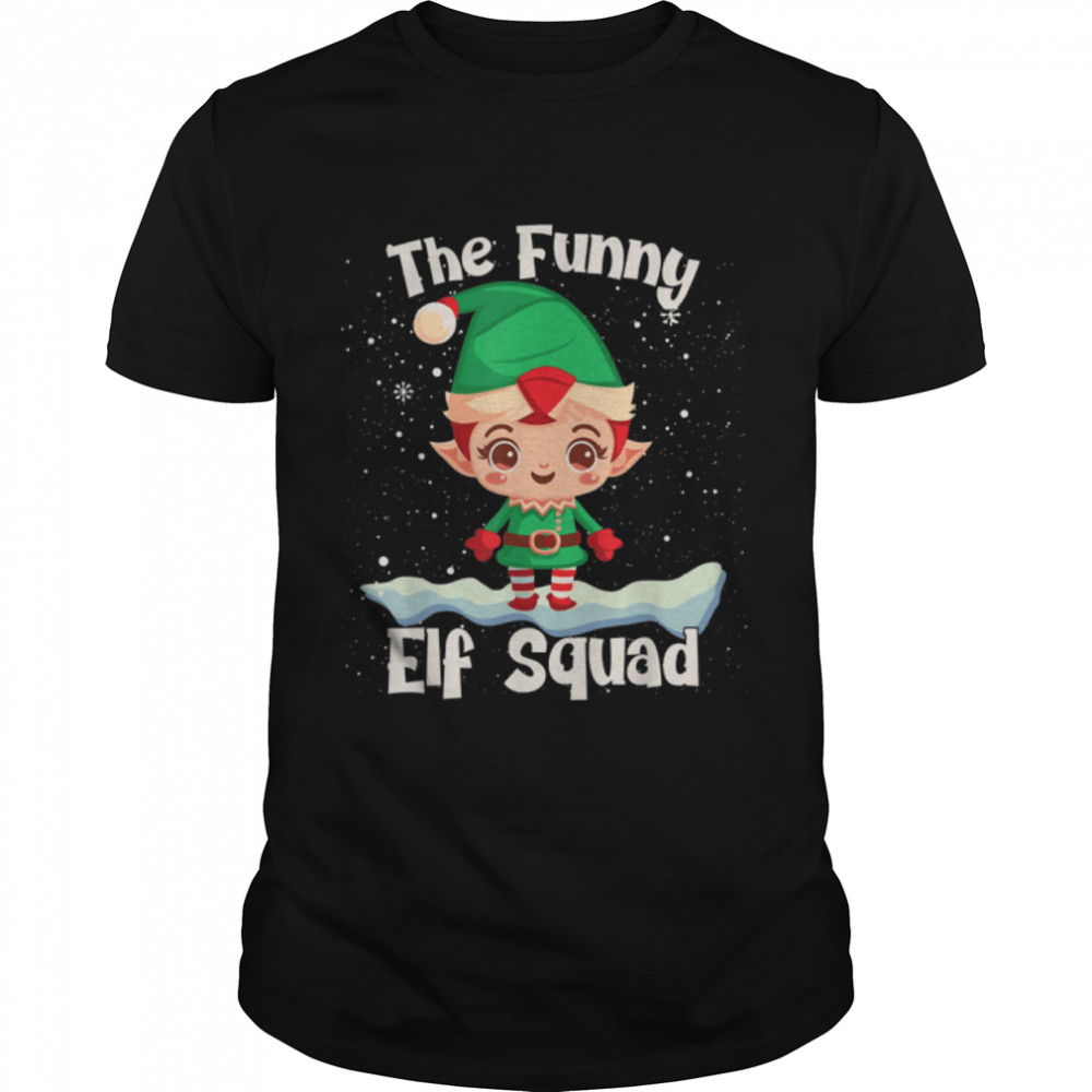 The Funny Elf Squad Cute Christmas Pajama T- B0BN17Q85P Classic Men's T-shirt