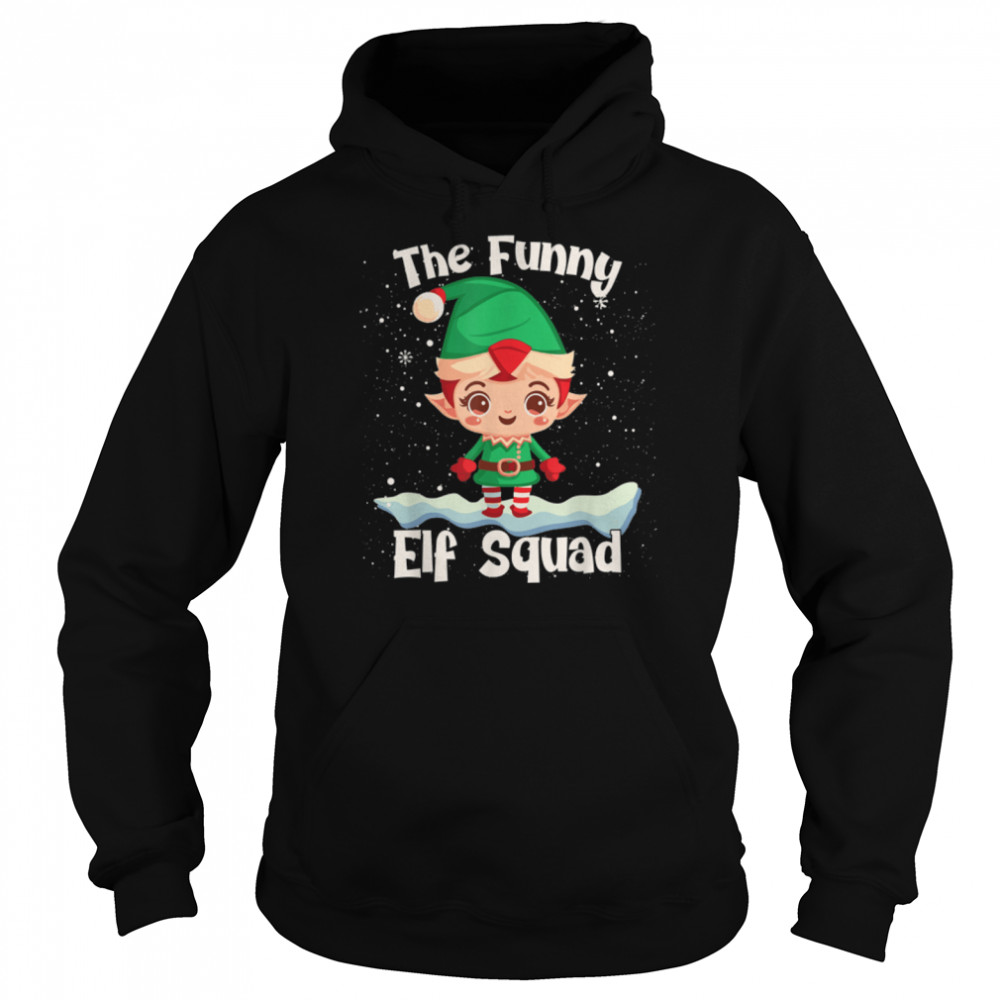 The Funny Elf Squad Cute Christmas Pajama T- B0BN17Q85P Unisex Hoodie