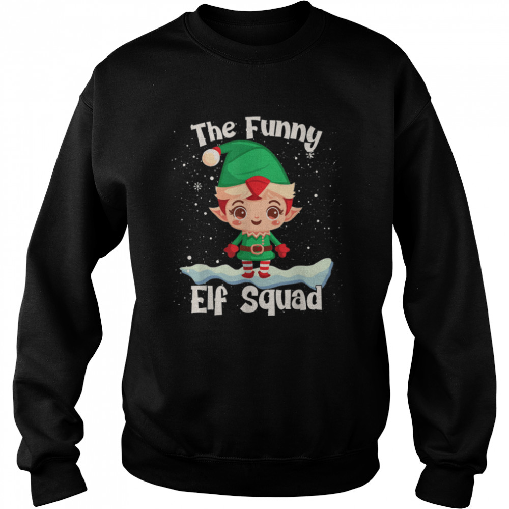 The Funny Elf Squad Cute Christmas Pajama T- B0BN17Q85P Unisex Sweatshirt