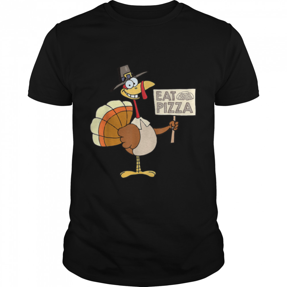 Turkey Eat Pizza Vegan Kids Funny Thanksgiving Women Men T- B0BN1NZZ4G Classic Men's T-shirt