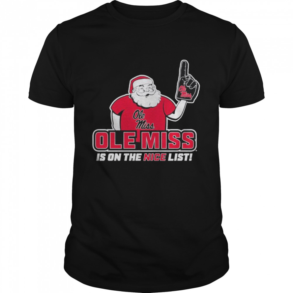 2022 Ole Miss Rebels Santa’s Nice List T-shirt Classic Men's T-shirt