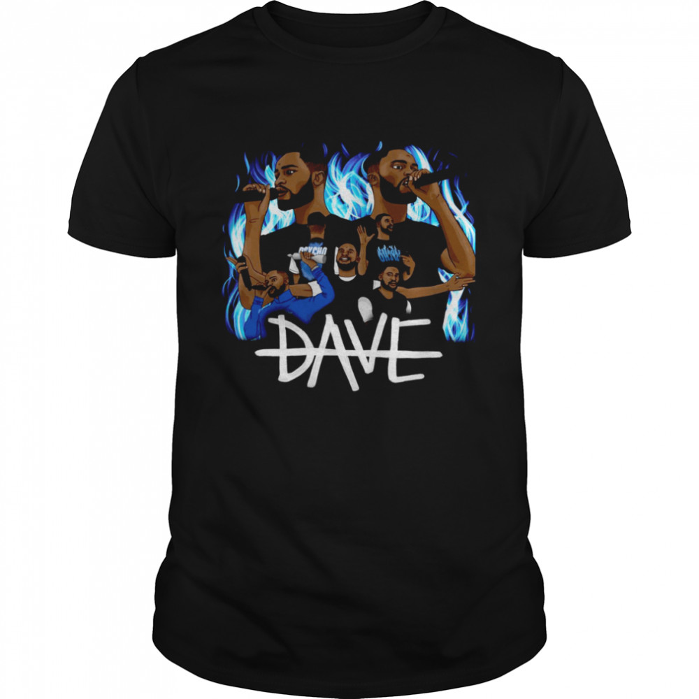 Blue Fire Art Dramas Santan Dave shirt Classic Men's T-shirt