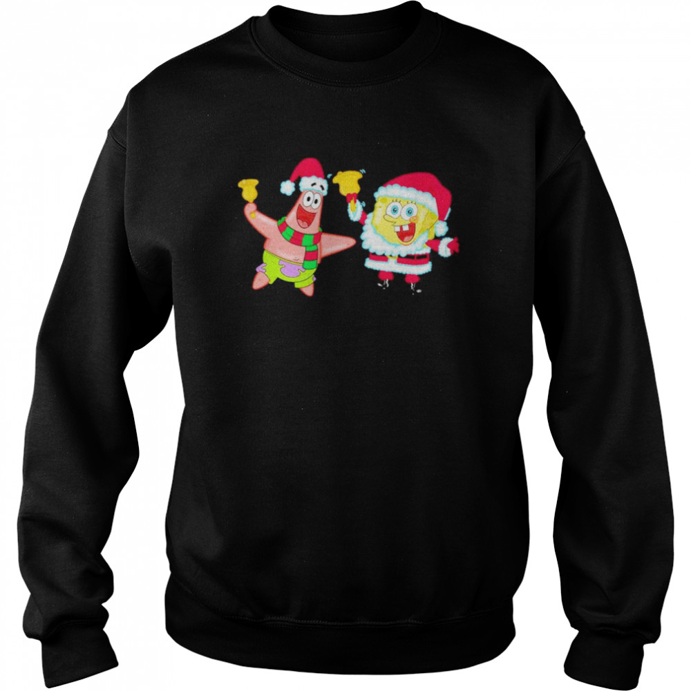 Bob and Patrick Christmas bells design t-shirt Unisex Sweatshirt