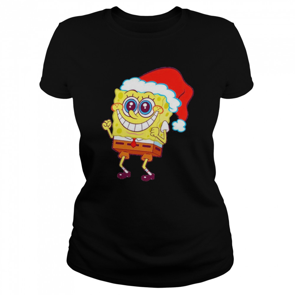 Christmas Spongebob cartoon funny holiday t-shirt Classic Women's T-shirt