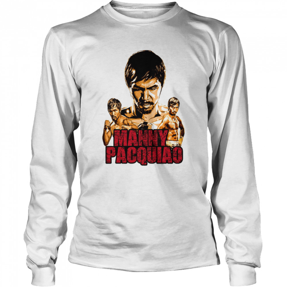 Portrait Fanart Boxing Manny Pacquiao shirt Long Sleeved T-shirt