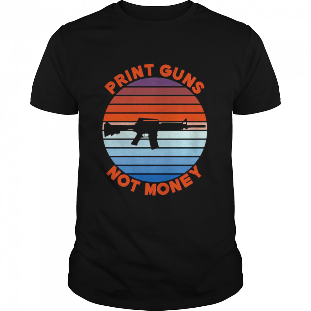 Print guns not money shirt Classic Men's T-shirt