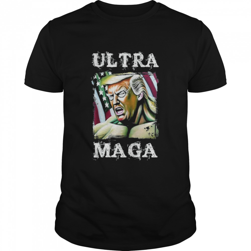 Pro Trump 2024 Election USA Flag Proud Anti Biden Political T- Classic Men's T-shirt