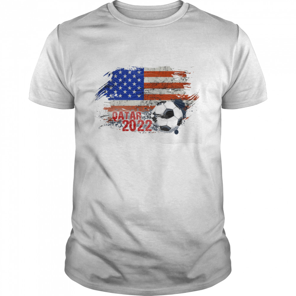 QATAR WORLD CUP 2022 AMERICAN FLAG shirt Classic Men's T-shirt