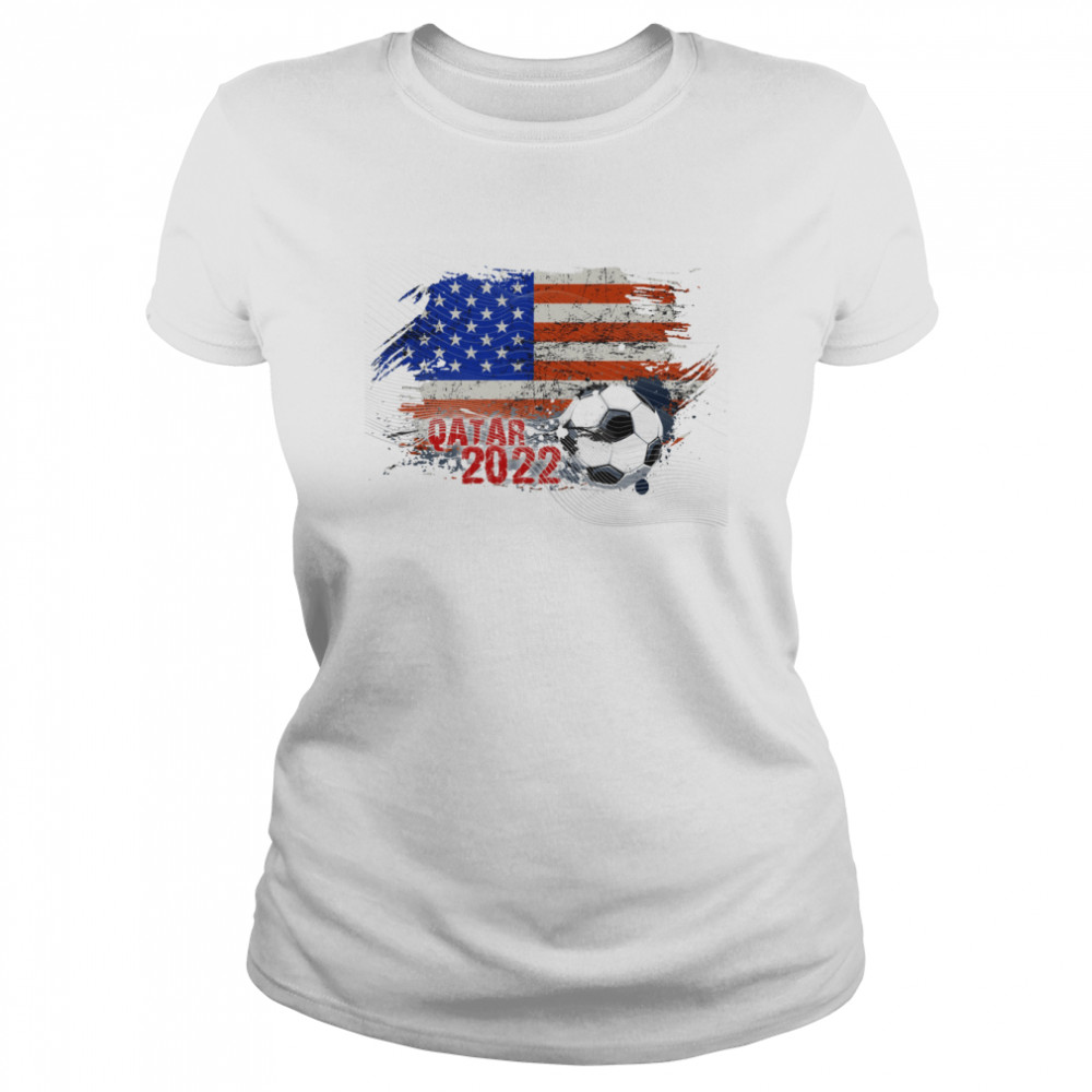 QATAR WORLD CUP 2022 AMERICAN FLAG shirt Classic Women's T-shirt