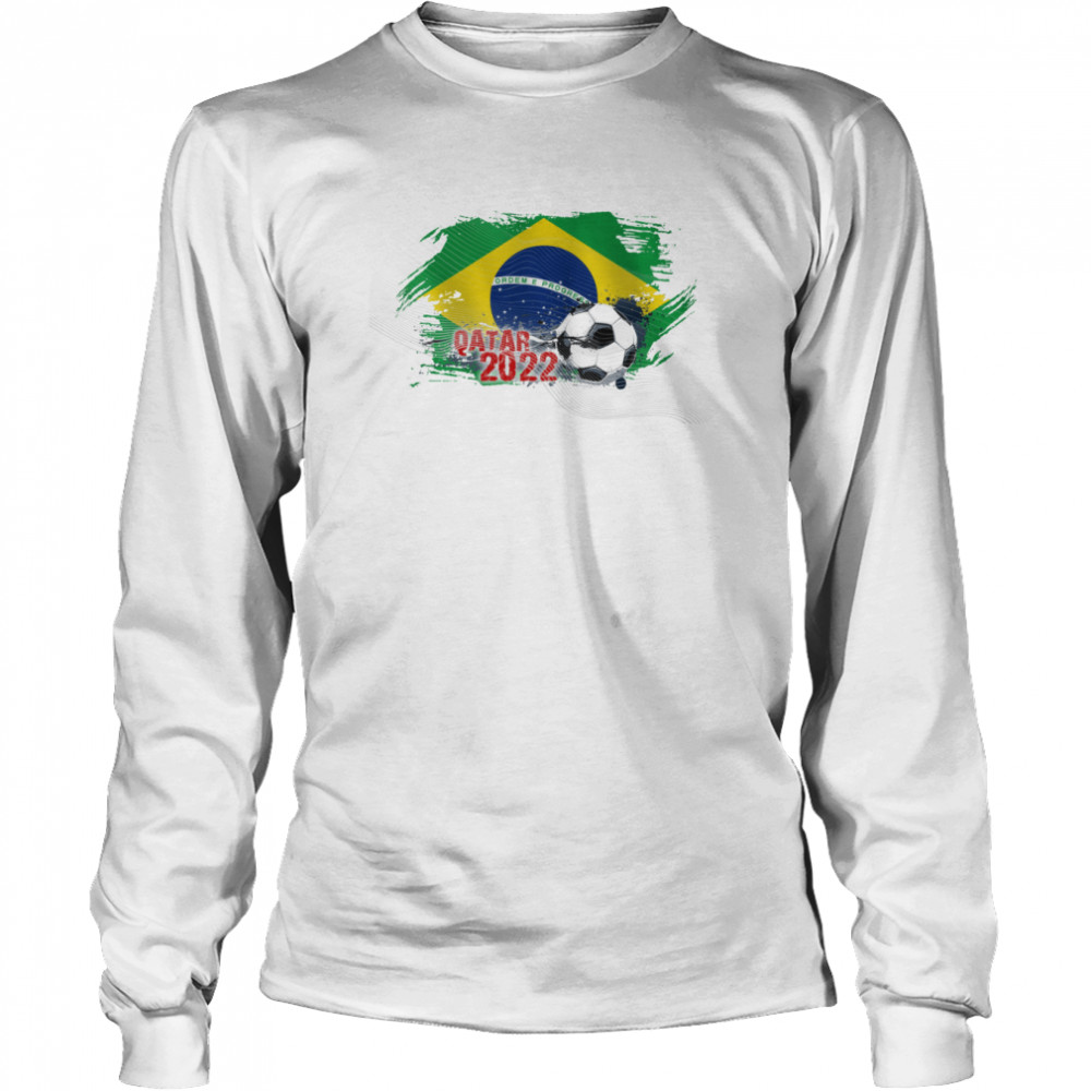 QATAR WORLD CUP 2022 BRAZILIAN FLAG shirt Long Sleeved T-shirt