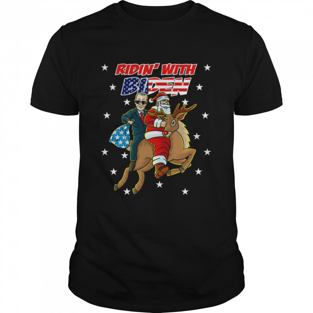 Ridin’ With Biden Christmas Joe Biden Santa Democratic Party shirt Classic Men's T-shirt