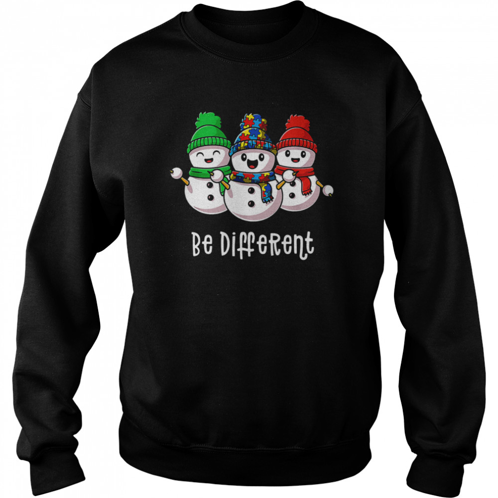 Sowmans Autism Be Different Merry Christmas shirt Unisex Sweatshirt
