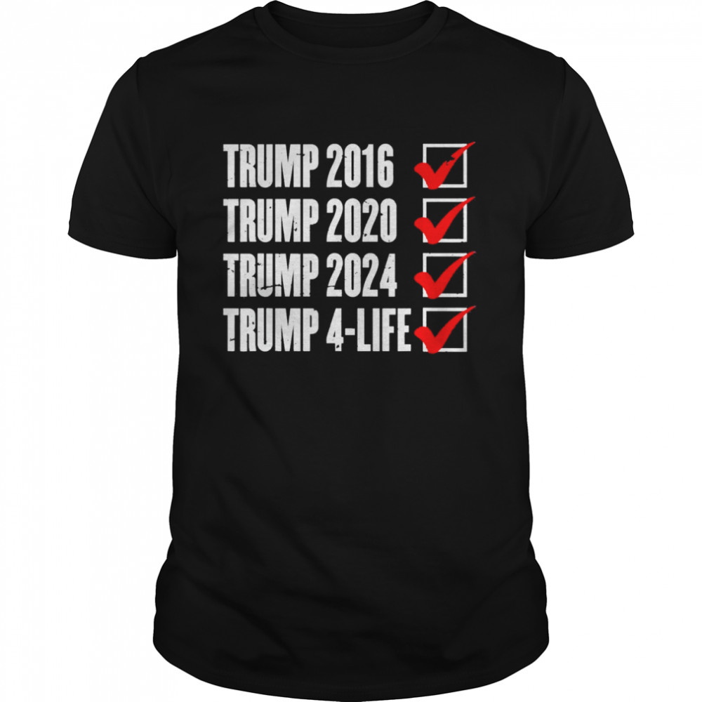 Trump 2024 Donald Trump 4 Life Republican Election  Classic Men's T-shirt