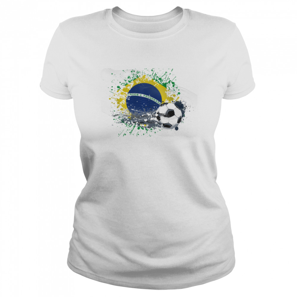 WORLD CUP 2022 FLAG OF BRAZIL TEXTLESS shirt Classic Women's T-shirt