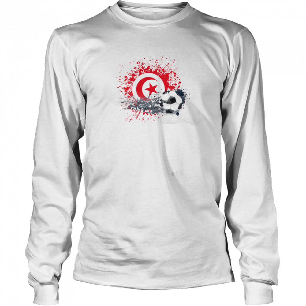 WORLD CUP 2022 FLAG OF TUNISIA TEXTLESS shirt Long Sleeved T-shirt