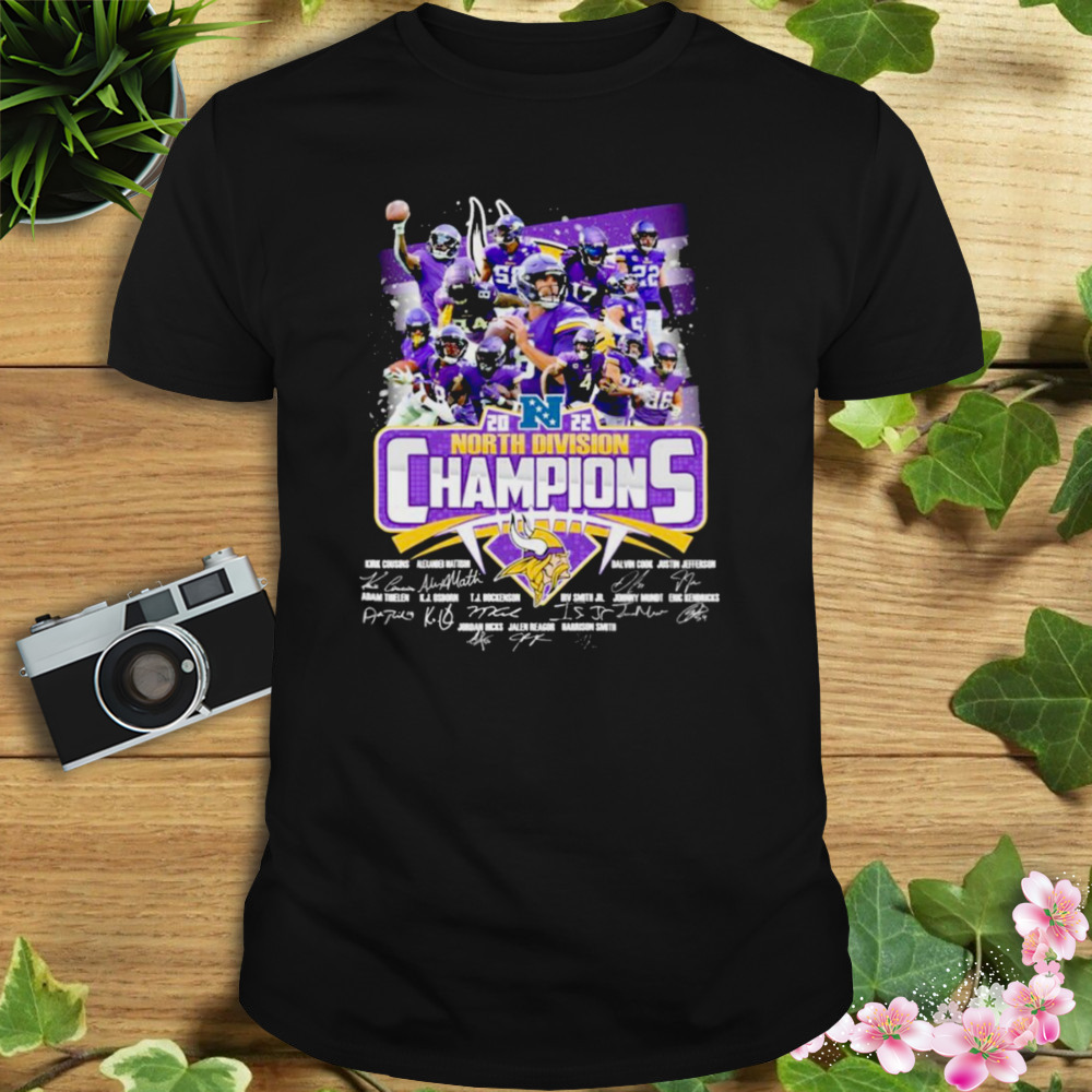 Minnesota Vikings 2022 Nfc North Champions Signatures shirt