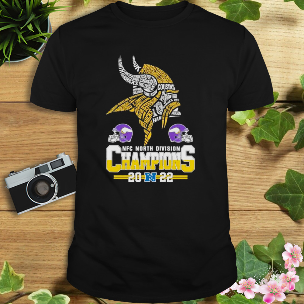 Nfc north division champions 2022 minnesota vikings logo shirt