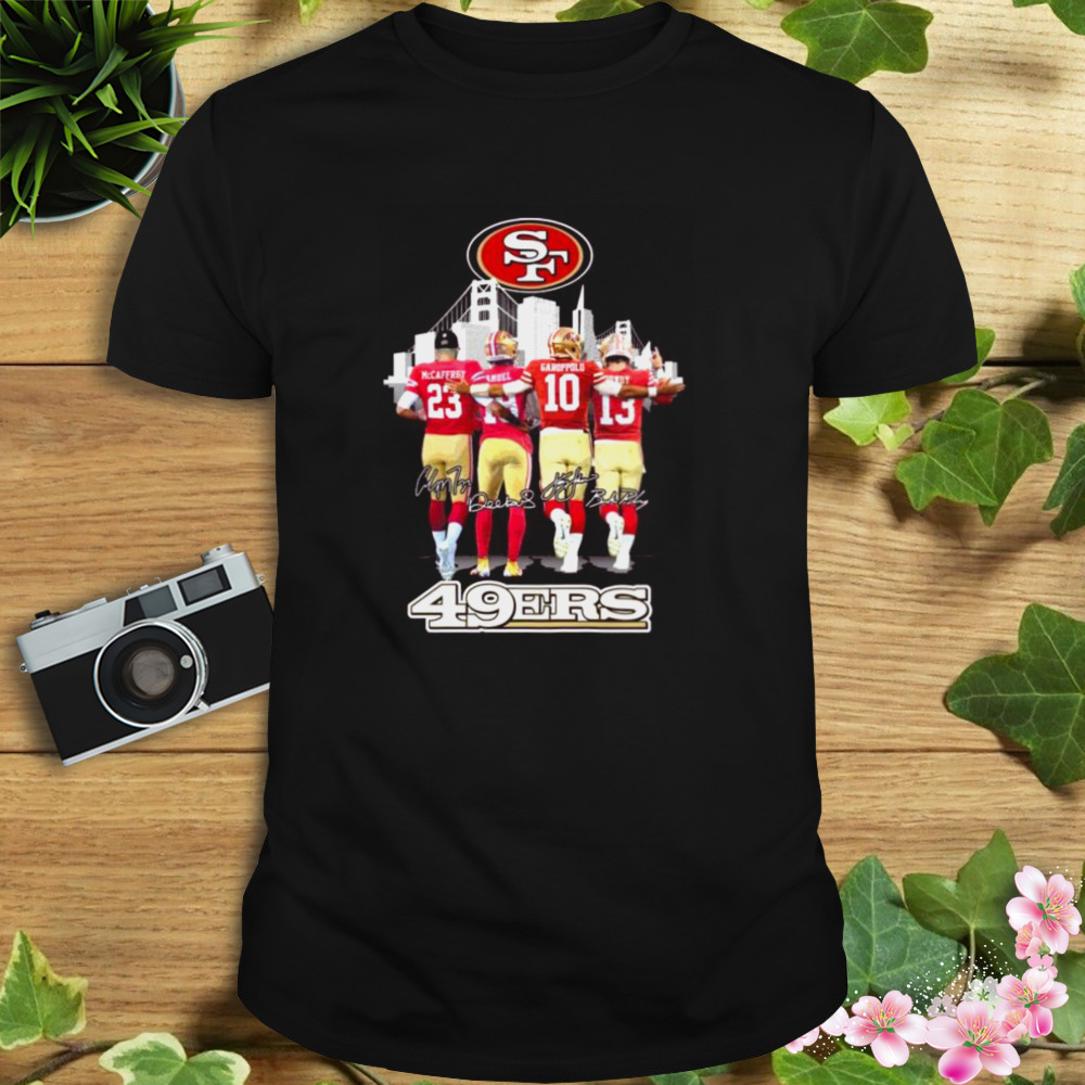 San Francisco 49ers Mccaffrey Deebo Samuel Jimmy Garoppolo Brock Purdy  Signatures Unisex T-Shirt - REVER LAVIE