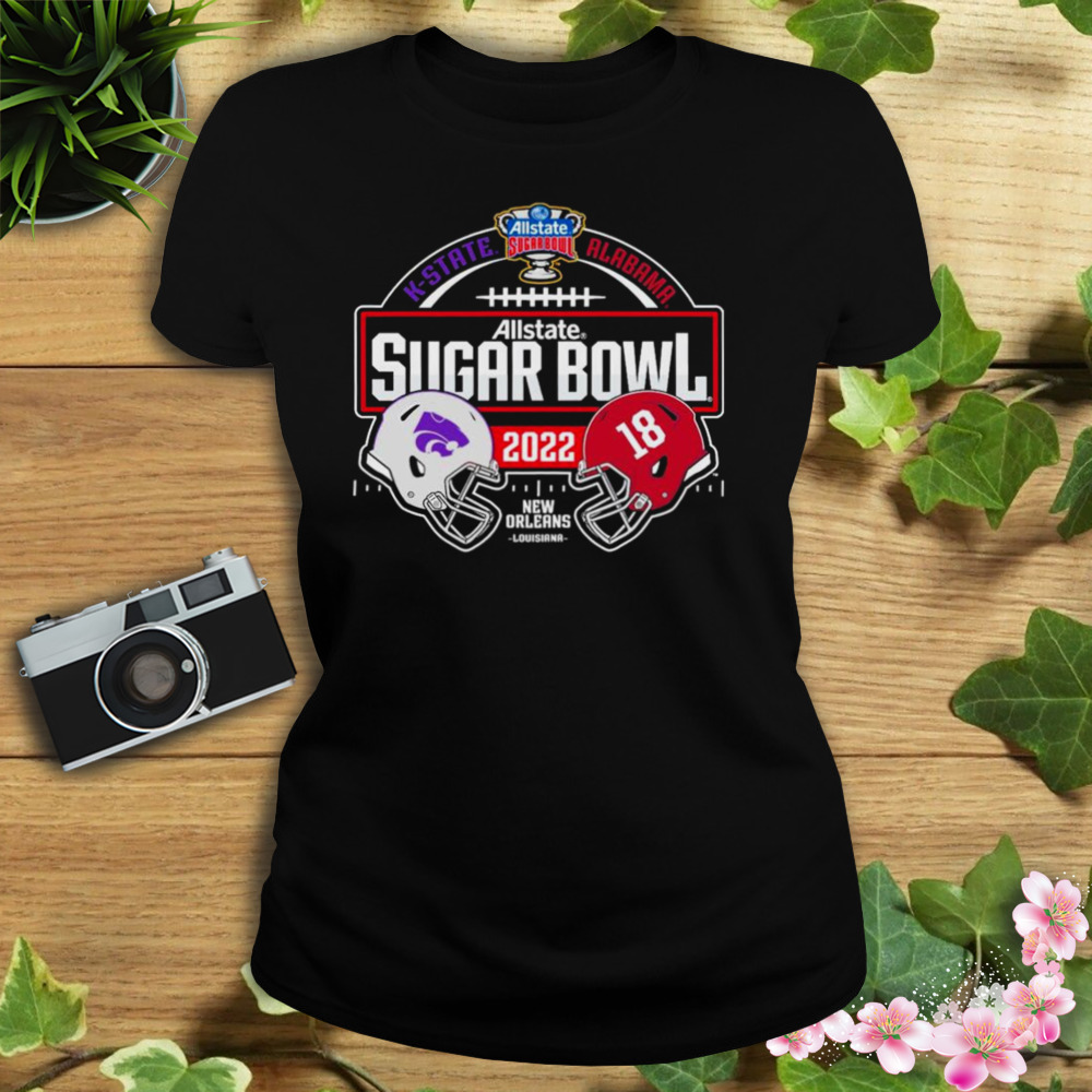 2022-23 Allstate Sugar Bowl Matchup Alabama Crimson tide vs K-state Wildcats Shirt 2 Women's tshirt