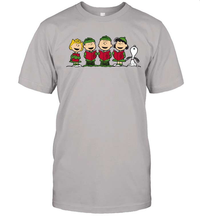 Peanuts Gang Christmas Caroling Apparel Shirt 1 Peanuts Gang Christmas Caroling Apparel Shirt