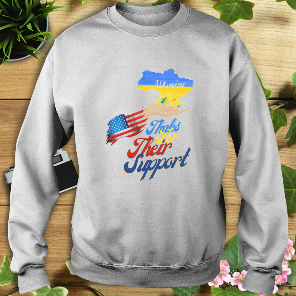 Thanks Americans For Their Support I Stand With Ukraine Ukraine Flag Fist Fight Like Ukraine shirt 5 Sweat shirt