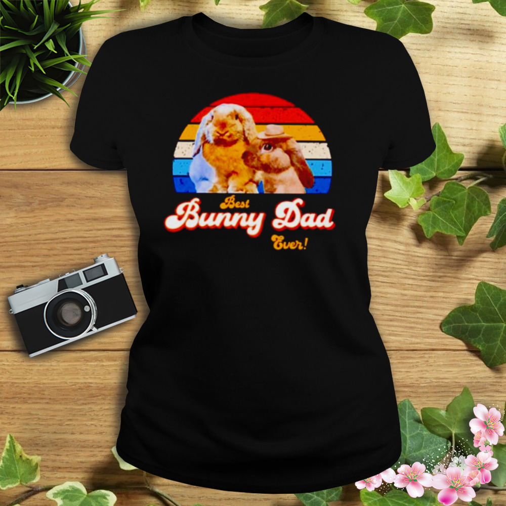 best bunny dad ever vintage shirt 2 Women's tshirt