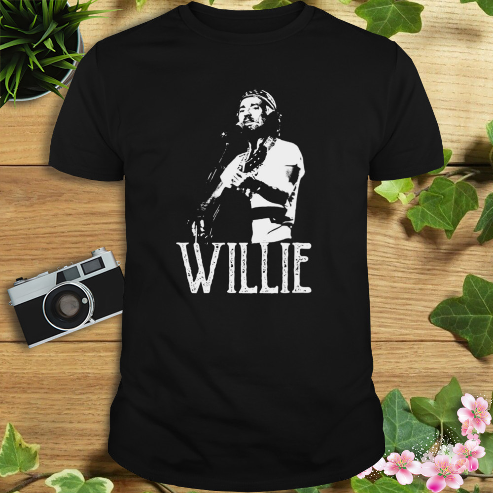 White The Stencil Willie Nelson shirt