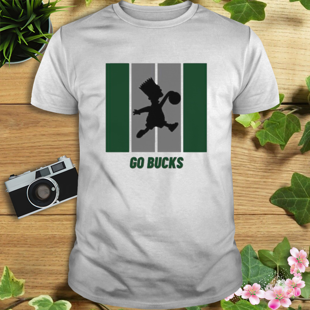 Go Bucks Air Bart The Simpsons Basketball Team Milwaukee Bucks Funny shirt