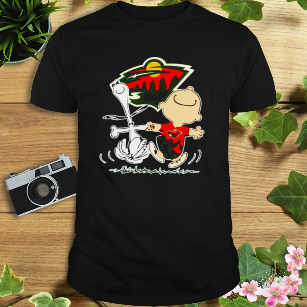 minnesota Wild Snoopy and Charlie Brown dancing shirt 1 Unisex tshirt