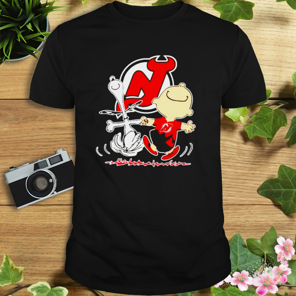 new Jersey Devils Snoopy and Charlie Brown dancing shirt