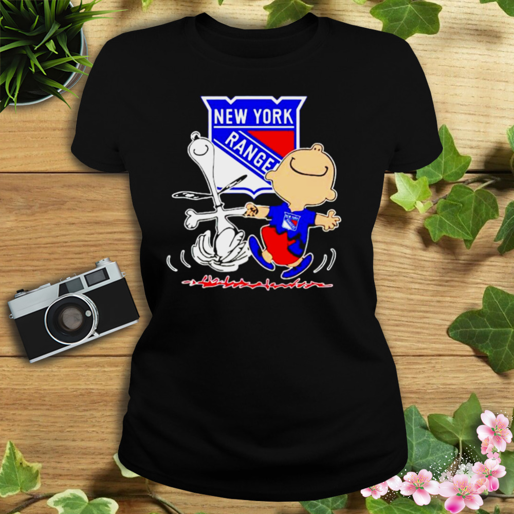 new York Rangers Snoopy and Charlie Brown dancing shirt 2 Women's tshirt