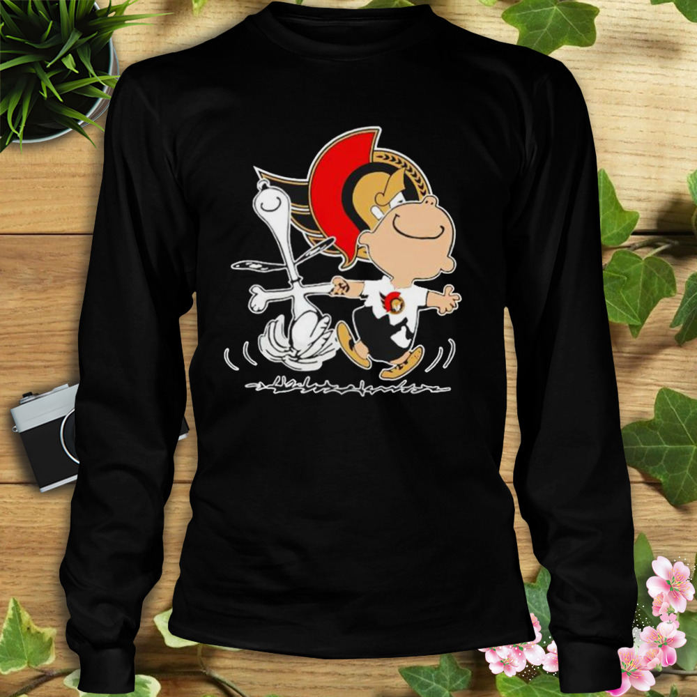 ottawa Senators Snoopy and Charlie Brown dancing shirt 3 Longsleeve tshirt
