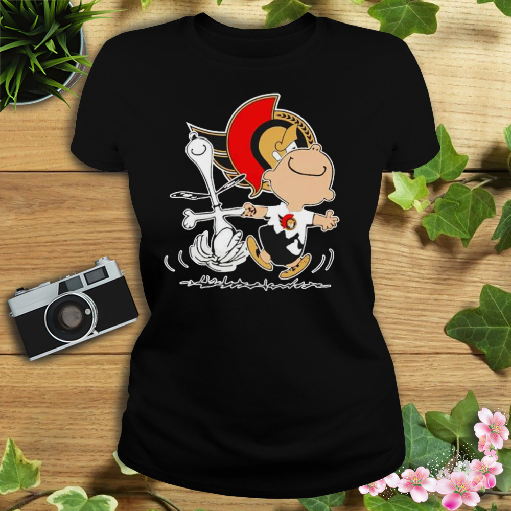 ottawa Senators Snoopy and Charlie Brown dancing shirt 2 Women's tshirt