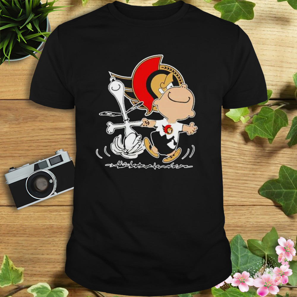 ottawa Senators Snoopy and Charlie Brown dancing shirt 1 Unisex tshirt