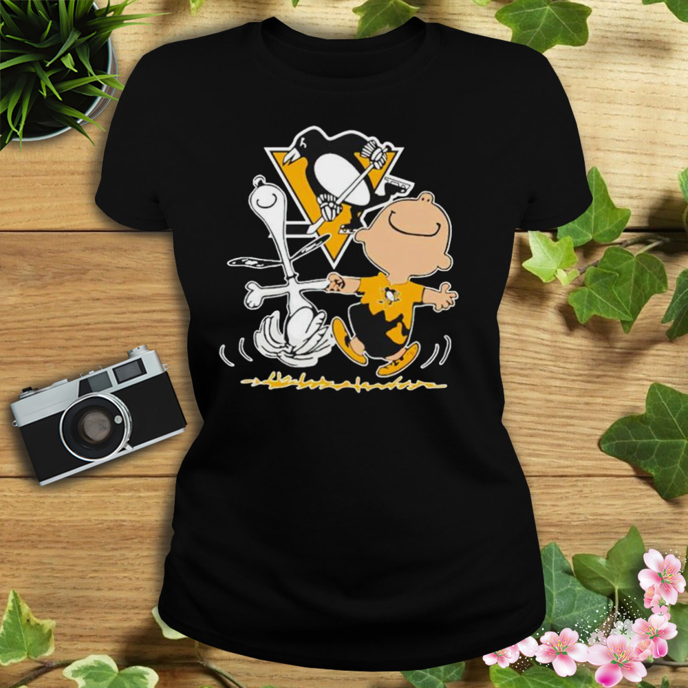 pittsburgh Penguins Snoopy and Charlie Brown dancing shirt 2 Women's tshirt