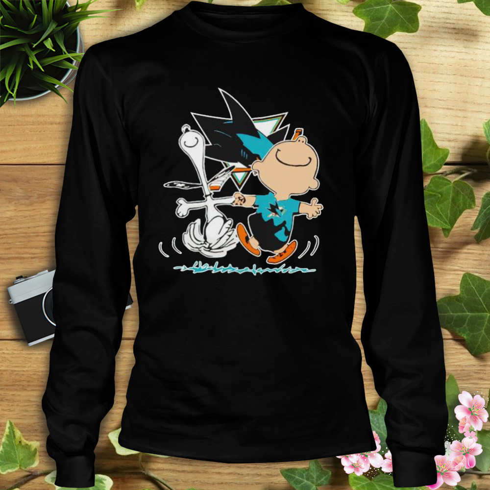 san Jose Sharks Snoopy and Charlie Brown dancing shirt 3 Longsleeve tshirt
