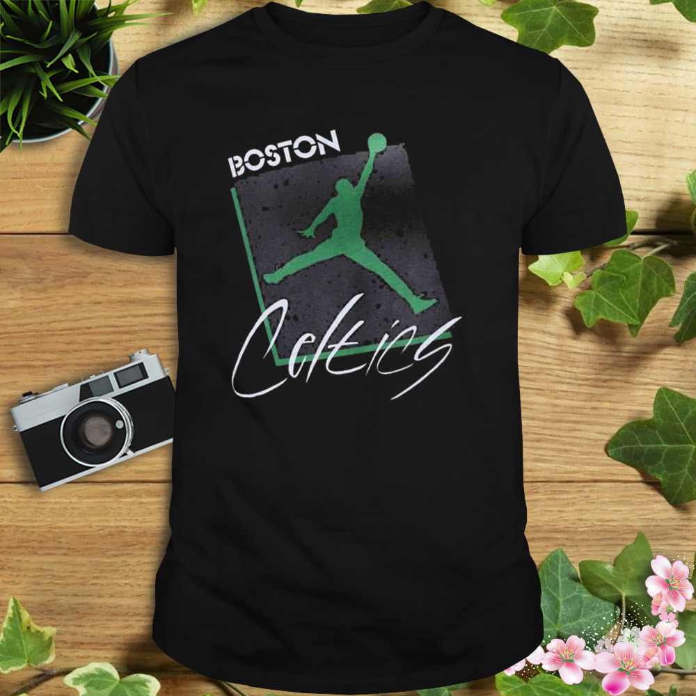 Boston celtics jordan brand courtside max 90 vintage wash statement shirt