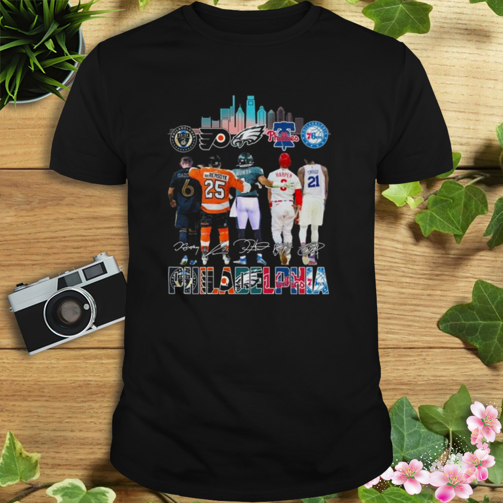 Philadelphia Team Sport City 2022 signatures shirt