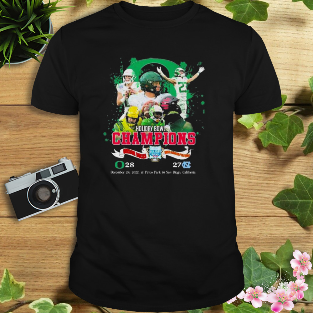 Oregon Ducks 2022 Holiday Bowl Champions 28-27 Finals Soccer shirt 1 Unisex tshirt