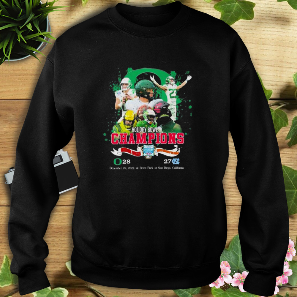 Oregon Ducks 2022 Holiday Bowl Champions 28-27 Finals Soccer shirt 5 Sweat tshirt