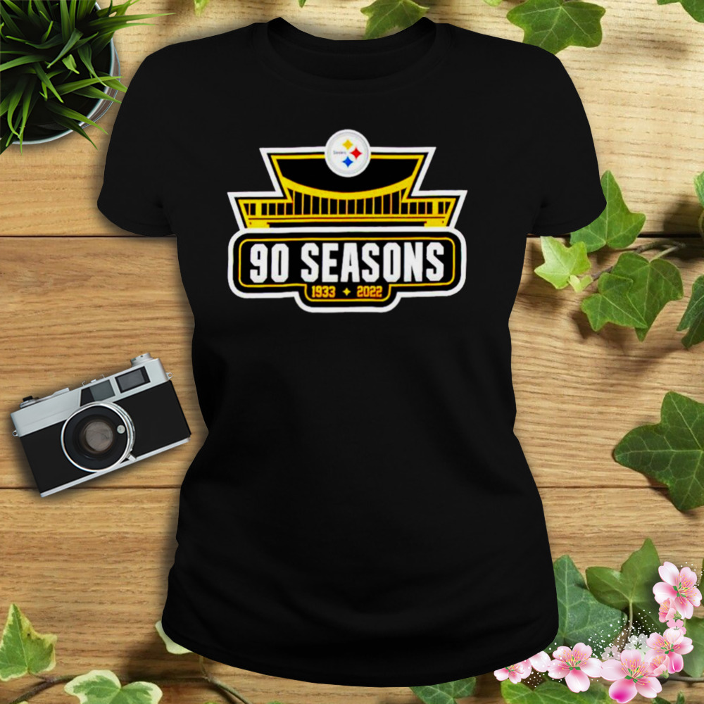 Pittsburgh Steelers 90 seasons 1933 2022 logo shirt 2 Women's tshirt