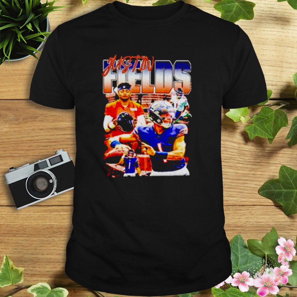 justin Fields picture collage shirt