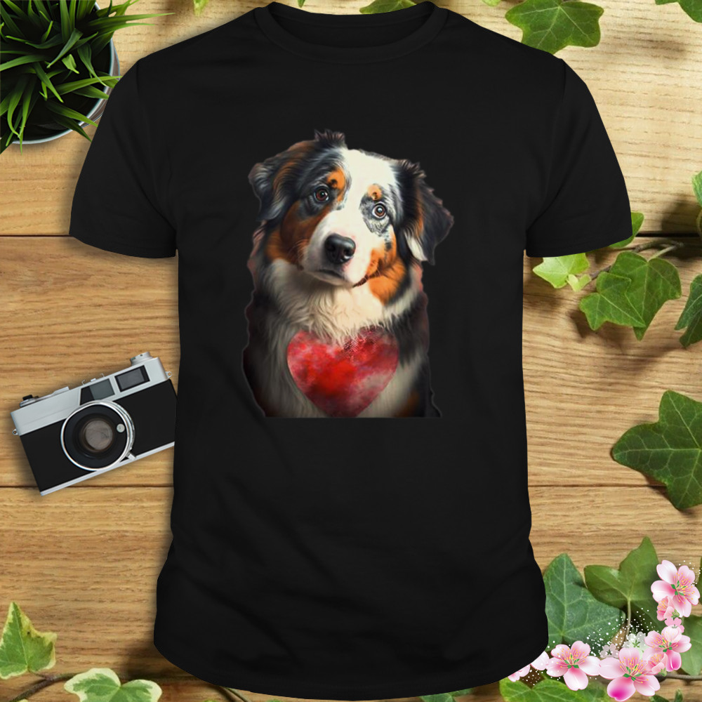 Australian Shepherd Valentines Day Shirt 1 Unisex tshirt