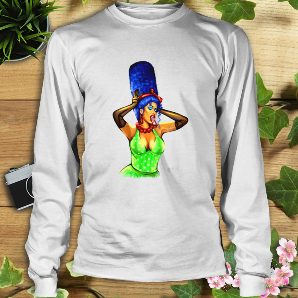 Cardi B Png Hand Drawn No Background shirt 3 Longsleeve shirt