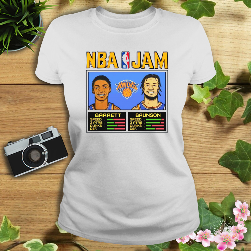 Nba Jam New York Knicks Rj Barrett ' Jalen Brunson Shir,Sweater