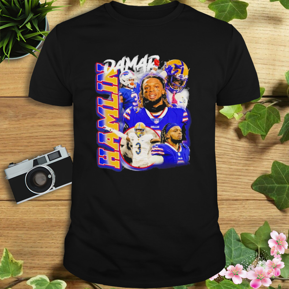 Love For 3 Damar Hamlin Bootleg T Shirt - Bluecat