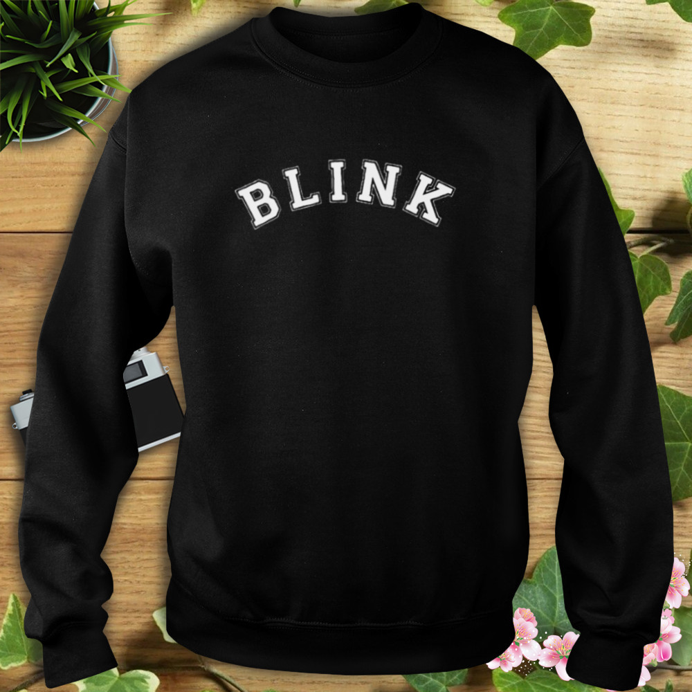 Blink Varsity Lettering Logo Blackpink Shirt 5 Sweat tshirt