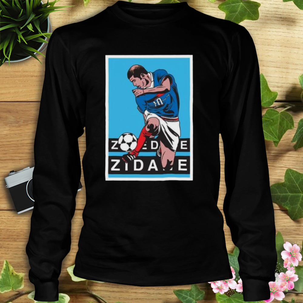 Grpahic Zinedine Zidane 98 Football Fanart shirt 3 Longsleeve tshirt