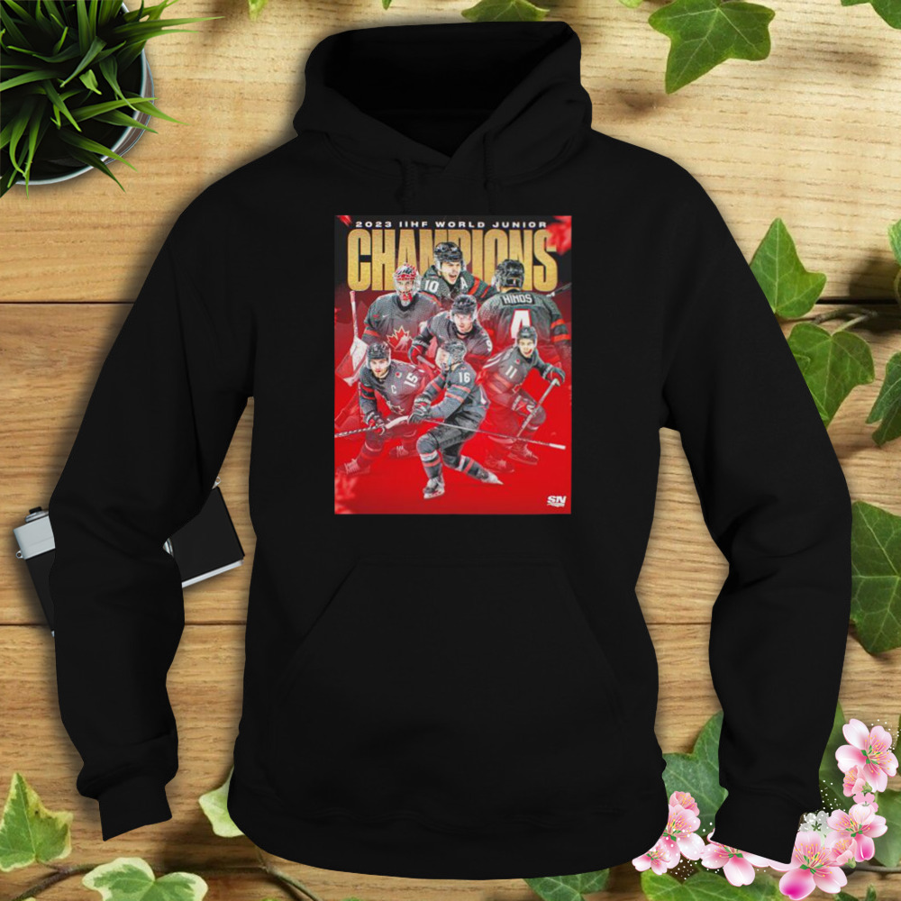 Hockey Canada 2023 IIhf world Junior Champions shirt 4 Hoodie tshirt